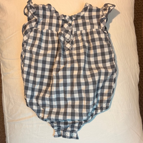 Pehr Blue Checkmate Flutter One-Piece, size 3-6 months - Picture 4 of 4